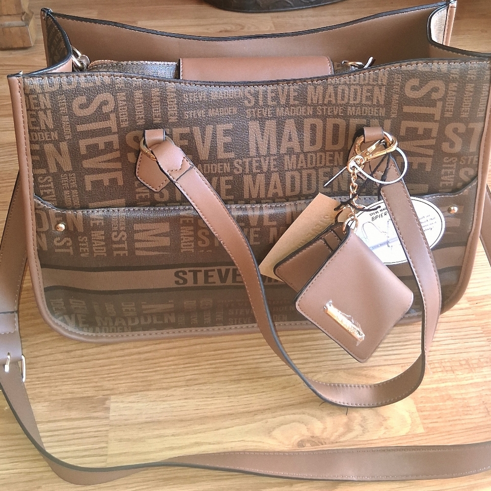 NWT Steve Madden 3 Piece Set purse Ladies Incudes Inner Purse Wallet Msrp $108